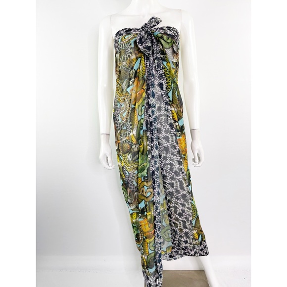 Agua Bendita | Swim | Agua Bendita Snake Print Cover Up Square Shape ...